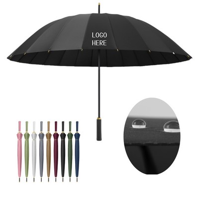 24-Rib Windproof Long Handle Umbrella