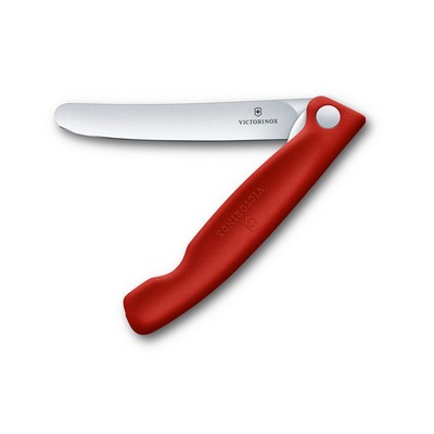 Swiss Classic, Picnic Knife, 11cm, Straight Edge, Red, Blister