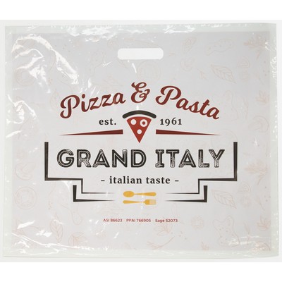 Digital Full Color White 2-Sided Plastic Bag (18" x 15")