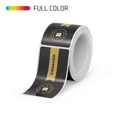 Full Color Rectangle Roll Label - Up to 45.01-48.00 Square Inches