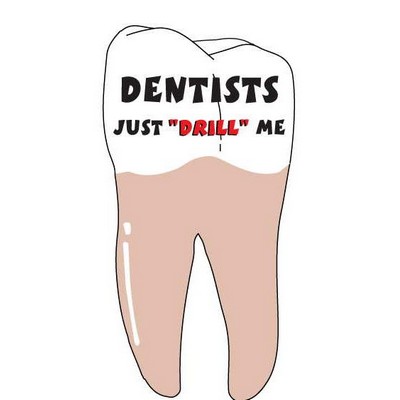Tooth Promotional Magnet w/ Strip Magnet (6 Square Inch)