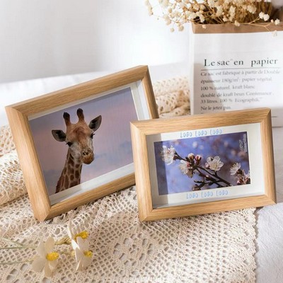 Custom Shadow Box Frame Display Case Wooden Specimen Photo Frame 6"X4"