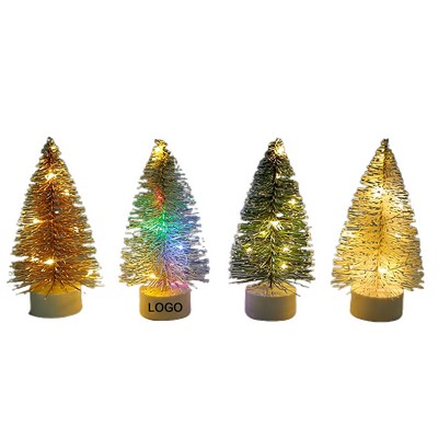 Illuminated Mini Pine Needle Christmas Tree