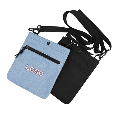 Minimalist Denim Crossbody Phone Bag