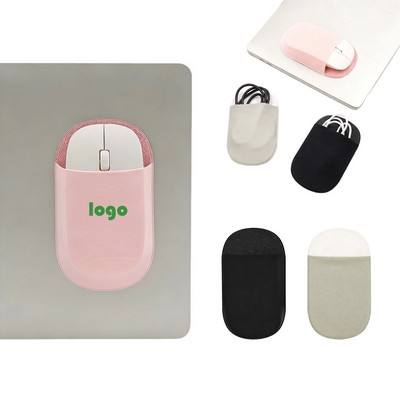 Reusable Adhesive Stick-On Mouse Holder Pocket For Laptop