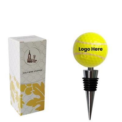 Baseball Ball Shaped Wine Cork Bottle Stopper