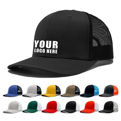 Poly-Cotton Trucker Hat Quick Dry Mesh Baseball Cap