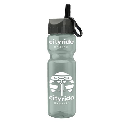 Garyline® Champ Recycled Bottle with Ring-Straw Lid - 28 oz.