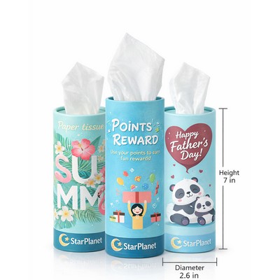 Printed tissue packaging tubes