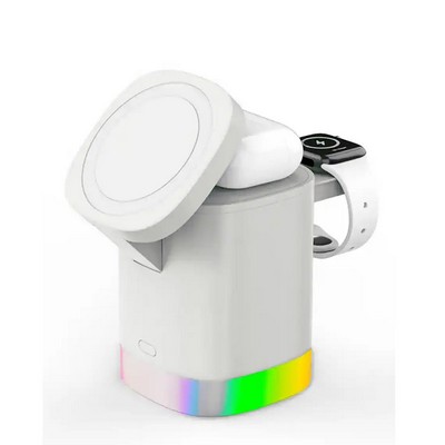 Chargeworx Magsafe 4-In-1 Wireless Charging Stand with RGB light