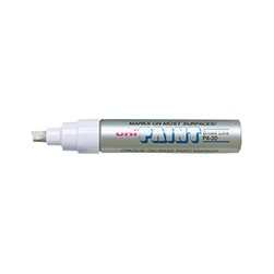 Metallic Silver Uni Paint Windshield Marker