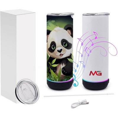 20oz Black Music Speaker Tumbler