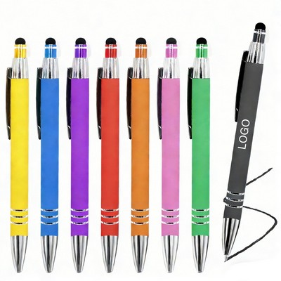 Press The Stylus On The Touch Screen Of The Mobile Phone