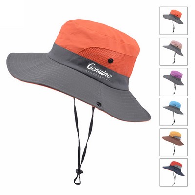 Ponytail Hole Outdoor Fisherman Hat