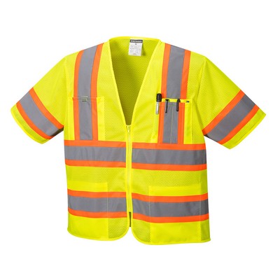 Portwest Augusta Hi-Vis Class 3 Contrast Executive S/S Vest