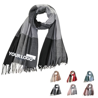 Oversized Grid Scarf