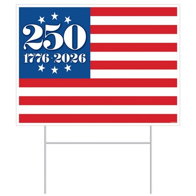Plastic Semiquincentennial Yard Sign