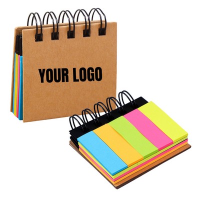 Mini Sticky Note Notebook – Custom Logo Spiral Memo Pad Set