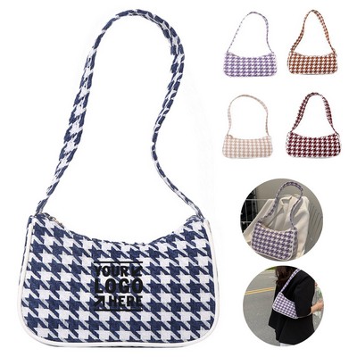 Classic Checkerboard Canvas Tote