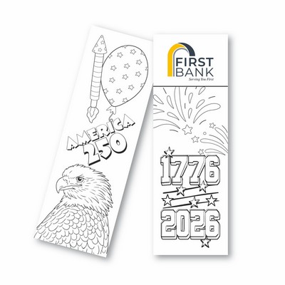 America 250 Coloring Bookmark