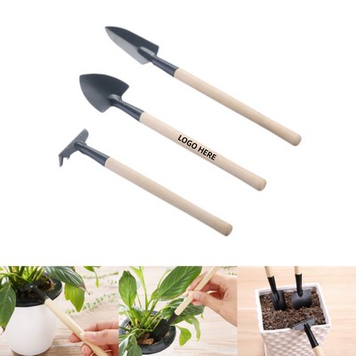 Gardening Tool Set - Shovel/Rake w/ Wooden Handle