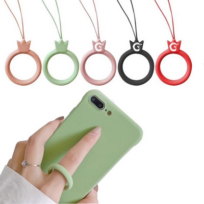 Crown Shape Silicone Lanyard Finger Strap