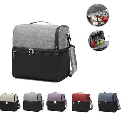 14 Can Compartment Polyester Insulated Cooler Tote Bag