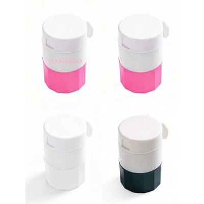 Portable Pill Grinder and Cutter, 4-In-1 Multifunction Pill Box with Splitter and Crusher