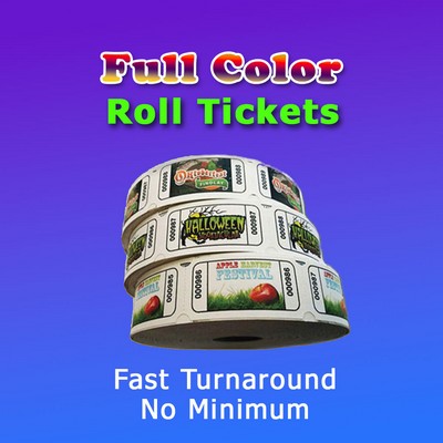 Full Color Custom Single Roll Ticket