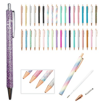 Pressing Ballpoint Pen With Gold Powder