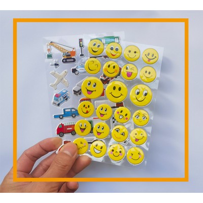 4'' X 5.91'' 3D PVC Glossy Sticker/PVC Bubble Sticker/PVC Puffy Sticker