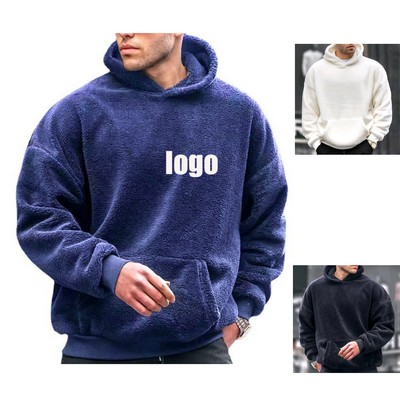 Flannel Hoodie Pullover Sweatshirt