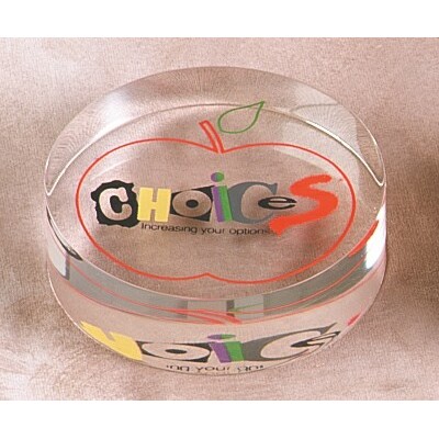 Lucite Round Embedment (2 1/2"x1")