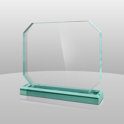Horizontal Mount Jade Green Rectangular Award I (7"x7"x2")
