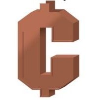Cent Sign Acrylic Coaster w/Felt Back
