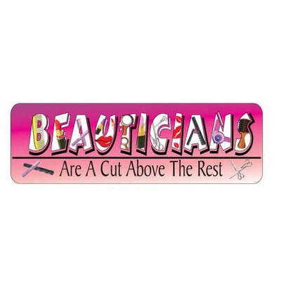 Beautician Slogan Executive Magnet w/ Full Magnetic Back (3 Square Inch)