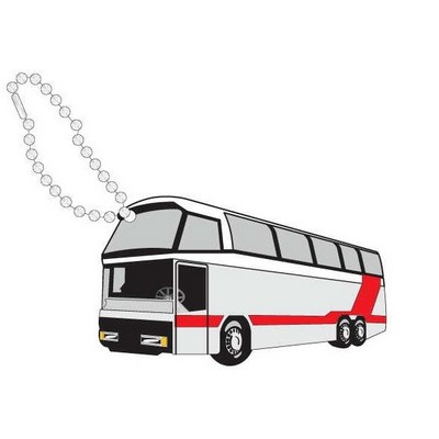 Commercial Bus Promotional Key Chain w/ Black Back (6 Square Inch)