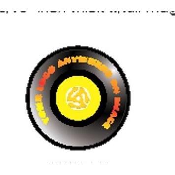 Rpm Record Promotional Magnet w/ Strip Magnet (12 Square Inch)