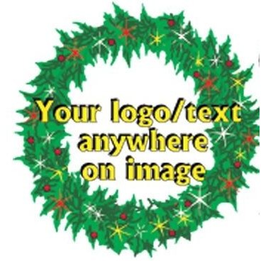 Christmas Wreath Acrylic Coaster w/Felt Back