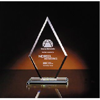 Clipped Diamond Beveled Award (6"x9.5")