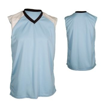 Adult Cool Mesh V-Neck Jersey Shirt w/ Contrasting Front Shoulder Panel