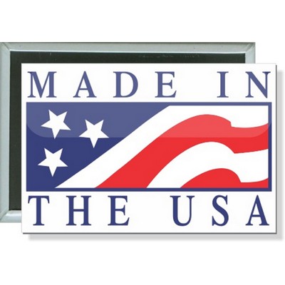 Political - Made in the USA - 3'' x 2'' Rectangle Button