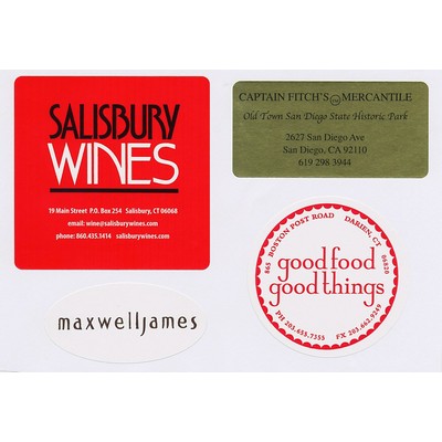 2" Square Label Ink Printed