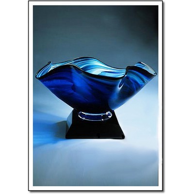 Glacier Art Glass Bowl w/o Marble Base (14.5"x8")