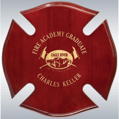 Rosewood Piano Finish Maltese Cross Plaque (14" x 14")