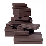 Embossed Chocolate Jewelry Box (3"x2 1/8"x1")