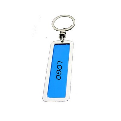 Blue & Gold License Plate Keychain