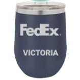 12 Oz. Polar Camel Matte Navy Blue Vacuum Insulated Stemless Tumbler w/Lid