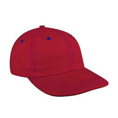 Contrast Stitching Brushed Slide Buckle Dad Cap