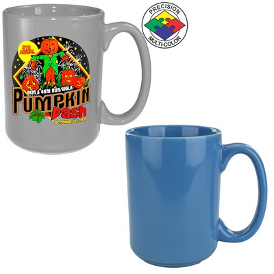 15 Oz. Bright Hawaiian Blue El Grande Mug - Dishwasher Safe - Precision Spot Color